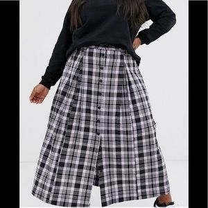 ASOS Curve Check Midi Skirt Plus Size 24 New!